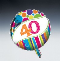 Parti Yıldızı - 40 Yaş Folyo Balon 