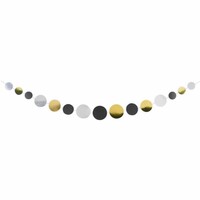 AMSCAN - Altın Siyah Dekor Garland 170cm