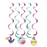 Parti Yıldızı - Ananas, Flamingo ve Arkadaşları Süs Dalgası 5 Adet