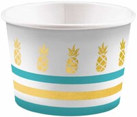 AMSCAN - Ananas Partisi Karton Kase 8 Adet