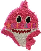 Parti Yıldızı - Baby Shark Şekilli Pinyata Pembe Renk