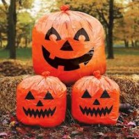 Parti Yıldızı - Halloween Dekor Süs Balkabakları Jumbo Mekan Dekor Poşetleri