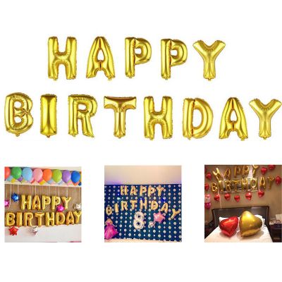 Balon Seti Gold Happy Birthday	