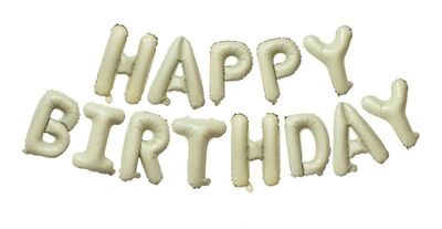 Balon Seti Krem Rengi Happy Birthday