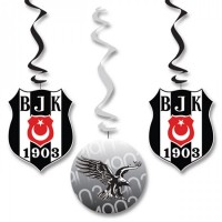 Parti Yıldızı - Beşiktaş 3 lü Asma Süs
