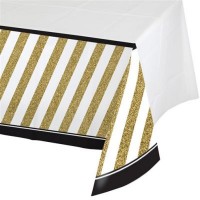 Parti Yıldızı - Black & Gold Partisi Masa Örtüsü