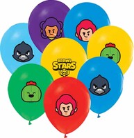 Parti Yıldızı - Brawl Star Paketli Latex Balon 6 Adet