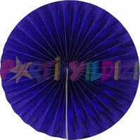 Parti Yıldızı - Deri Görünümlü 3 lü Yelpaze Mor Renk 30cm