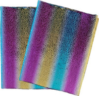 Parti Yıldızı - Deri Görünümlü Masa Örtüsü Gradient Gökkuşağı 120x180