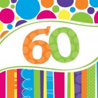 Parti Yıldızı - Doğum Günü Pastası 60 Yaş Peçete