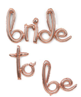 Rose Gold El Yazısı Bride To Be Balon Seti - Thumbnail