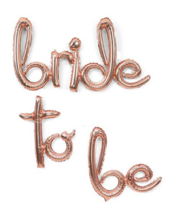 Rose Gold El Yazısı Bride To Be Balon Seti