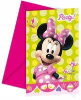 Parti Yıldızı - Fiyonklu Minnie 6 lı Davetiye