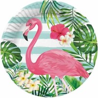 AMSCAN - Flamingo 8 li Karton Tabak