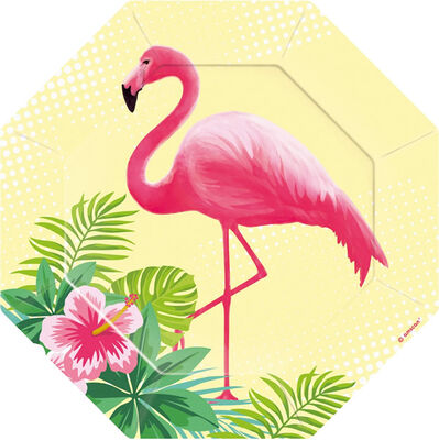 Flamingo Partisi Şekilli Tabak 6 Adet