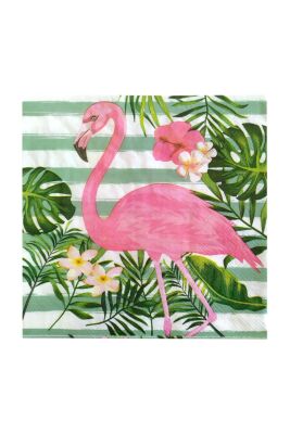 Flamingo Peçete (Çizgili Arka Plan )