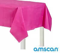 AMSCAN - Şeker Pembe Plastik Masa Örtüsü 137x274cm