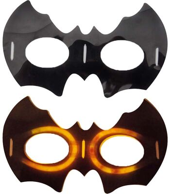 Glow Stick Halloween Yarasa Maske (Asorti Renklerde)