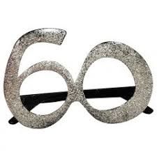 Parti Gözlüğü 60 Yaş Simli Gümüş Renk