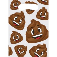 Parti Yıldızı - Gülen Kaka Emojisi Hediye Poşeti 8 Adet