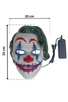 Halloween Aksesuar Maske Işıklı Joker - Thumbnail