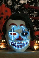 Halloween Aksesuar Maske Işıklı Joker - Thumbnail