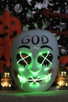 Halloween Aksesuar Maske Işıklı God Cadı - Thumbnail