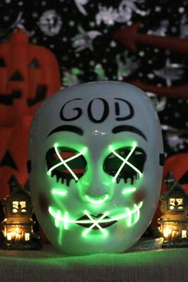 Halloween Aksesuar Maske Işıklı God Cadı