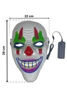 Halloween Aksesuar Maske Işıklı Palyaço - Thumbnail