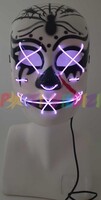 AMSCAN - Halloween Aksesuar Maske Örümcek Dekorlu Mor Işıklı