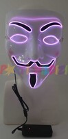 Halloween Aksesuar Maske Vendetta Mor Işıklı - Thumbnail