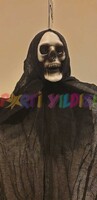 Halloween Dekor Süs İskelet Korkuluk Siyah Renk - Thumbnail