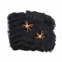 Parti Yıldızı - Halloween Dekor Süs Örümcek Ağı ve 2 Örümcek Siyah Renk
