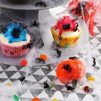 Halloween Dekor Süs Plastik Örümcek 2cm 10 Adet - Thumbnail