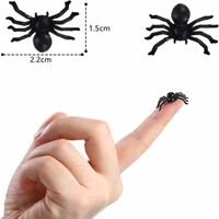 Halloween Dekor Süs Plastik Örümcek 2cm 10 Adet - Thumbnail