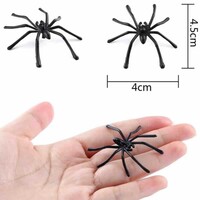 Halloween Dekor Süs Plastik Örümcek 4,5cm 6 Adet - Thumbnail