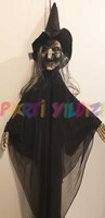 Parti Yıldızı - Halloween Dekor Süs Sesli ve Hareketli Kurukafa Damat Figürü