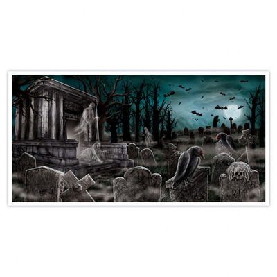 Halloween Mezarlık Temalı Korku Afişi