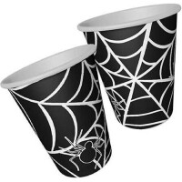 Parti Yıldızı - Halloween Örümcek Siyah Bardak