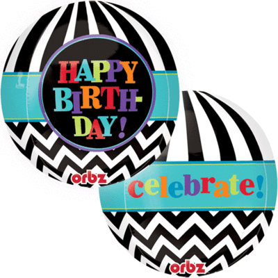 Happy Birthday Küre Folyo Balon 4 Cephe Baskılı