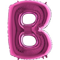 Parti Yıldızı - Harf Balon B Harfi Pembe - 100 CM