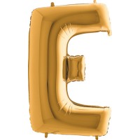 Parti Yıldızı - Harf Balon E Harfi Gold - 100 CM