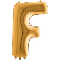 Parti Yıldızı - Harf Balon F Harfi Gold - 100 CM