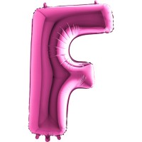 Parti Yıldızı - Harf Balon F Harfi Pembe - 100 CM
