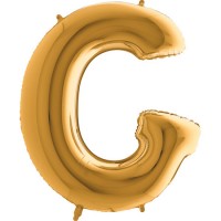 Parti Yıldızı - Harf Balon G Harfi Gold - 100 CM