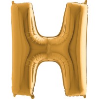 Parti Yıldızı - Harf Balon H Harfi Gold - 100 CM