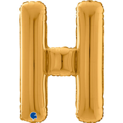 Harf Balon H Harfi Gold - 70CM