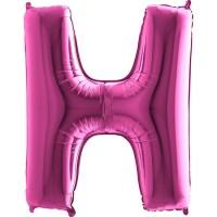 Parti Yıldızı - Harf Balon H Harfi Pembe - 100 CM