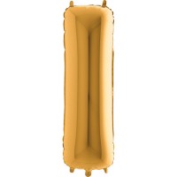 Parti Yıldızı - Harf Balon I Harfi Gold - 100 CM