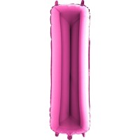 Parti Yıldızı - Harf Balon I Harfi Pembe - 100 CM